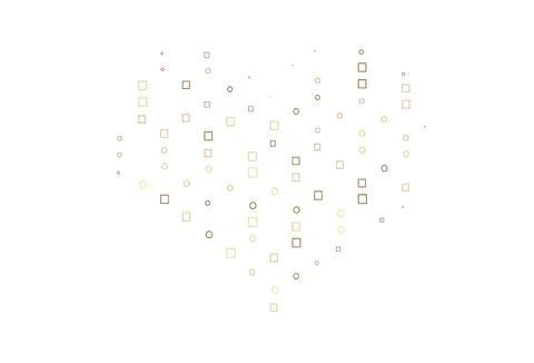 Light Yellow, Orange vector pattern with crystals, rectangles. Illustrazione stock