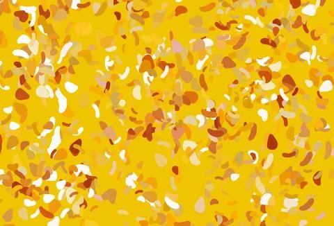 Light yellow, orange vector pattern with chaotic shapes. Stock Illustration