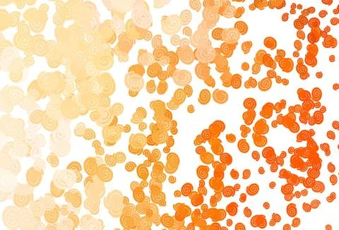 Light Yellow, Orange vector pattern with liquid shapes. Stock Illustration