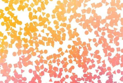 Light Yellow, Orange vector pattern in polygonal style with circles. Illustrazione stock