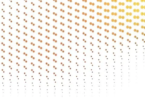 Light Yellow, Orange vector pattern with christmas snowflakes. Illustrazione stock