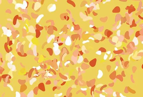 Light yellow, orange vector pattern with chaotic shapes. Stock Illustration
