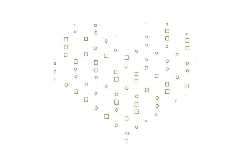 Light Yellow, Orange vector pattern with crystals, rectangles. 스톡 일러스트