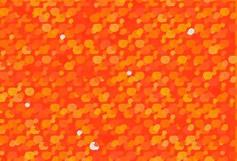 Light Yellow, Orange vector pattern with curved circles. 스톡 일러스트