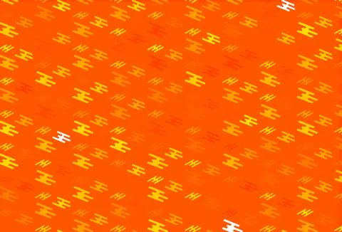 Light Yellow, Orange vector pattern with narrow lines. Stock Illustration