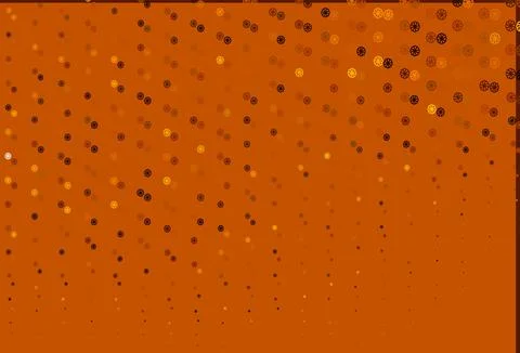 Light Yellow, Orange vector pattern with christmas snowflakes. 스톡 일러스트