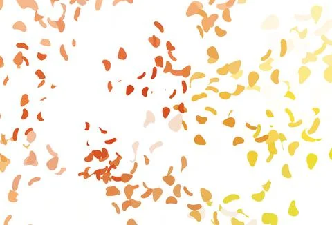 Light yellow, orange vector pattern with chaotic shapes. Stock Illustration