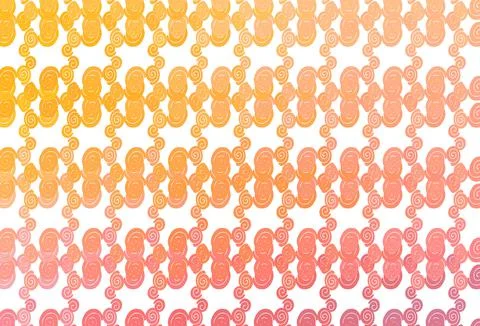Light Yellow, Orange vector pattern with liquid shapes. 스톡 일러스트