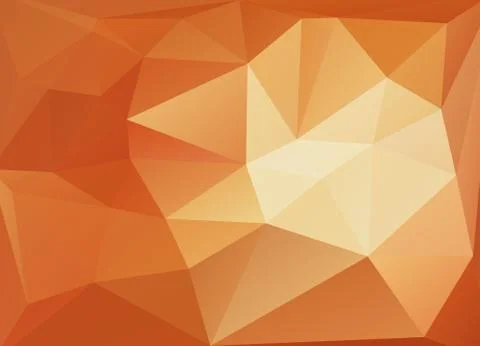Light Yellow, Orange vector polygon abstract pattern. Geometric illustration  Stock Illustration