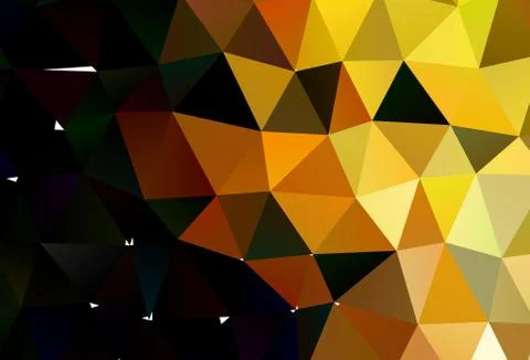 Light Yellow, Orange vector polygonal pattern. Illustration