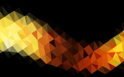 Light Yellow, Orange vector shining triangular pattern. Illustrazione stock