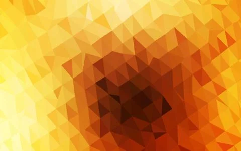 Light Yellow, Orange vector shining triangular template. 스톡 일러스트