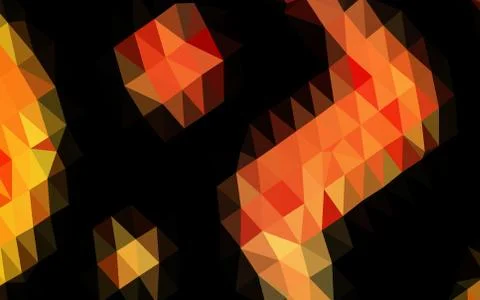 Light Yellow, Orange vector shining triangular pattern. Illustrazione stock