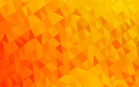 Light Yellow, Orange vector shining triangular pattern. Stock Illustration