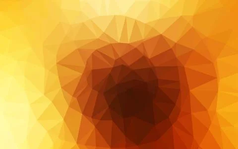 Light Yellow, Orange vector shining triangular pattern. Stock Illustration