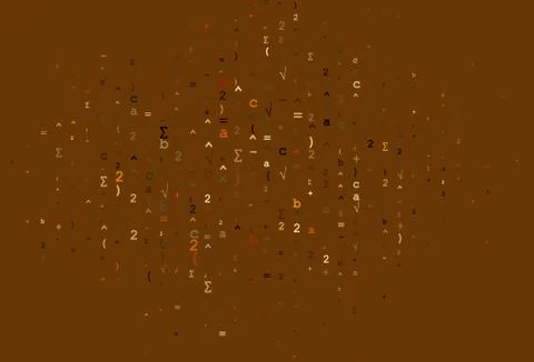 Light Yellow, Orange vector template with math simbols. イラスト素材
