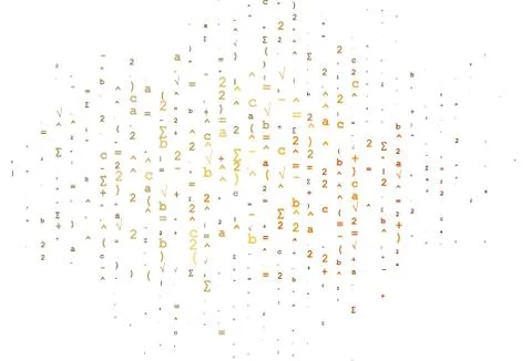 Light Yellow, Orange vector template with math simbols. Stockillustratie