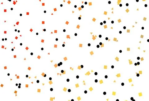 Light Yellow, Orange vector template with crystals, circles, squares. Stock Illustration
