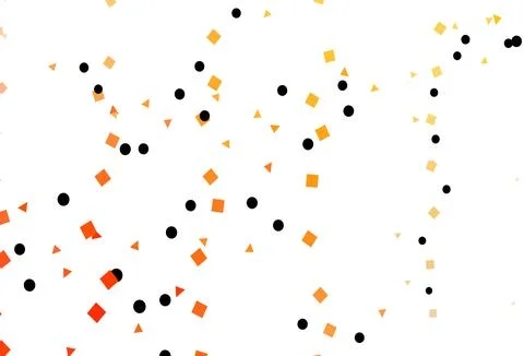Light Yellow, Orange vector texture in poly style with circles, cubes. Illustrazione stock