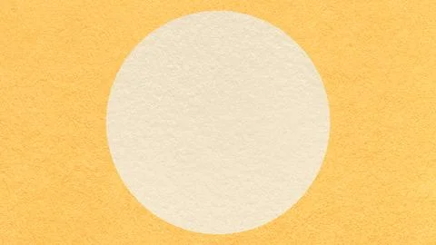 Light yellow paper texture background with pastel cream circle and copy spa.. Foto stock