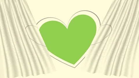 Light Yellow Special Message motion curtain card of Empty Lime screen Stock Footage 102839052