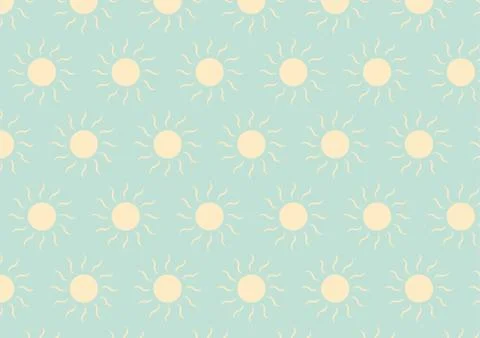 The light yellow sun pattern on green pastel color Stock Illustration