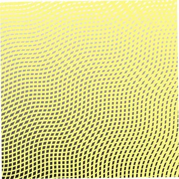 Light yellow trendy grid monochrome texture from wavy cross lines. Illustrazione stock