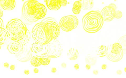 Light Yellow vector abstract pattern with roses. Stock Illustration