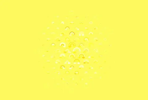 Light Yellow vector backdrop with rainbows, clouds. Stock Illustration