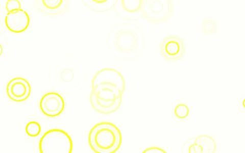 Light Yellow vector background with bubbles. Stock Illustration