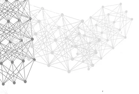 Light Yellow vector background with forms of artificial intelligence. 库存插图