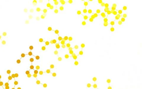 Light Yellow vector background with forms of artificial intelligence. Illustrazione stock
