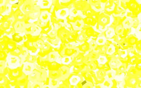 Light Yellow vector background with hexagons. Stock Illustration