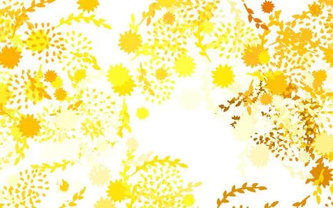 Light Yellow vector elegant pattern with flowers Illustrazione stock