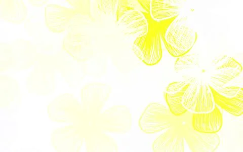 Light Yellow vector elegant pattern with flowers Stock Illustration