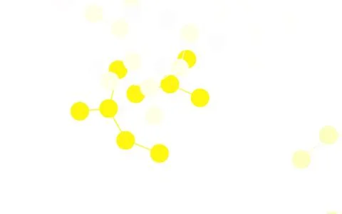 Light Yellow vector pattern with artificial intelligence network. Stock Illustration