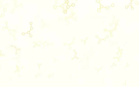 Light Yellow vector pattern with artificial intelligence network. Illustrazione stock