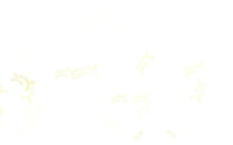 Light Yellow vector pattern with artificial intelligence network. 库存插图