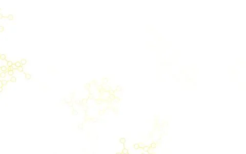 Light Yellow vector pattern with artificial intelligence network. 库存插图