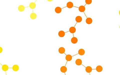 Light Yellow vector pattern with artificial intelligence network. イラスト素材