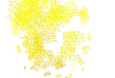 Light Yellow vector pattern with artificial intelligence network. イラスト素材