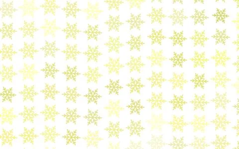Light Yellow vector pattern with christmas snowflakes, stars. 스톡 일러스트