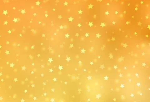Light Yellow vector pattern with christmas snowflakes, stars. Stock Illustration