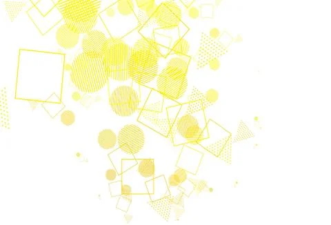 Light Yellow vector pattern with polygonal style with circles. Stockillustratie