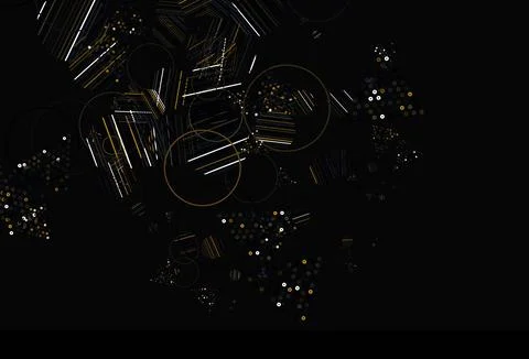 Light Yellow vector pattern with polygonal style with circles. Stock Illustration