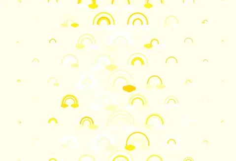 Light Yellow vector pattern with rainbow elements. イラスト素材