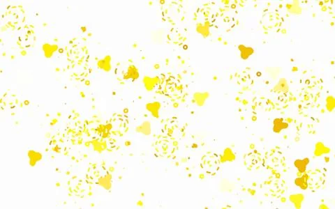 Light Yellow vector pattern with random forms. Illustrazione stock