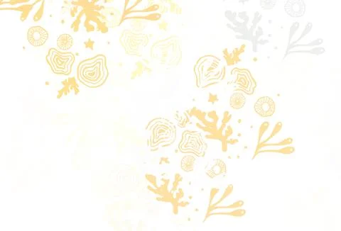 Light Yellow vector pattern with random forms. Illustrazione stock