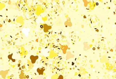 Light Yellow vector pattern with random forms. Illustrazione stock
