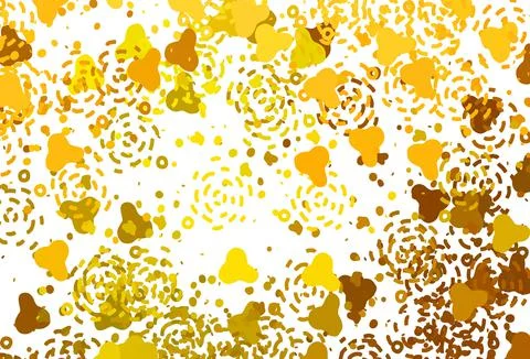 Light Yellow vector pattern with random forms. 库存插图